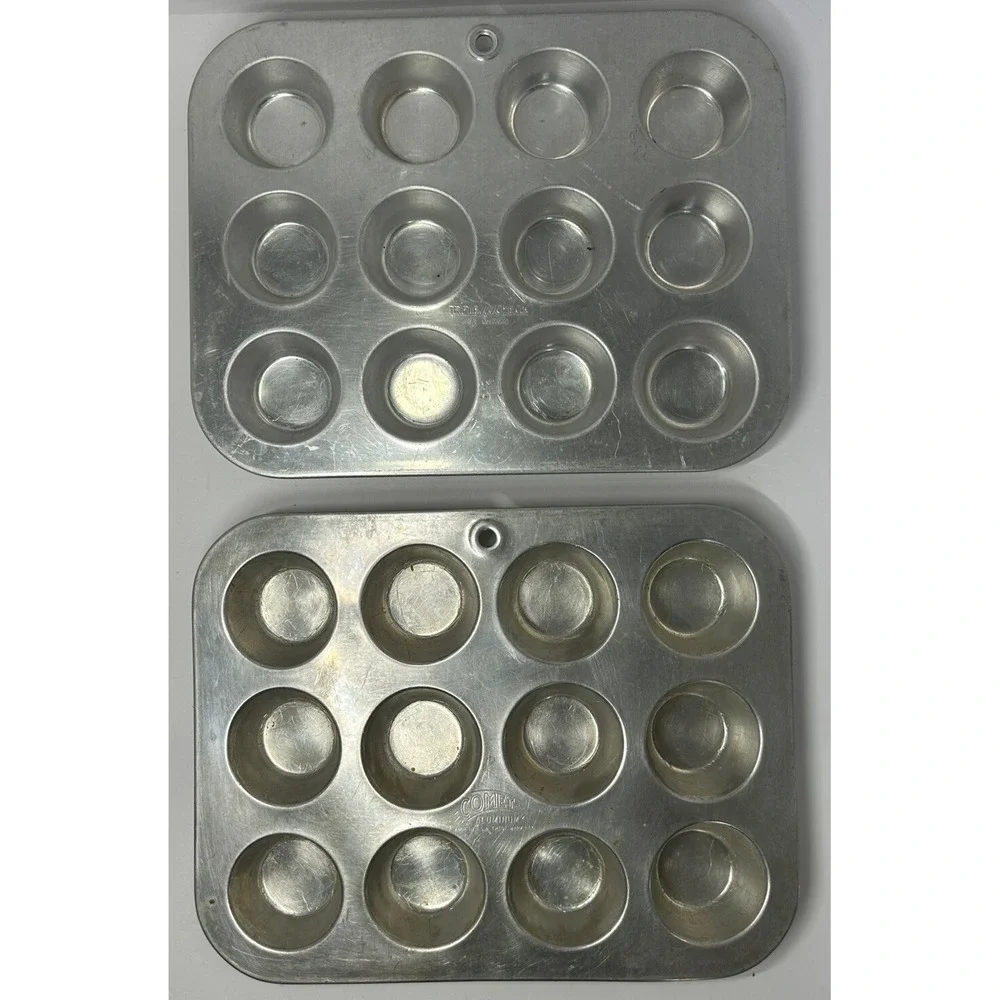 Comet Mini‎ Muffin Pans Triple Check Mini Cupcake Tins Made In USA Aluminum